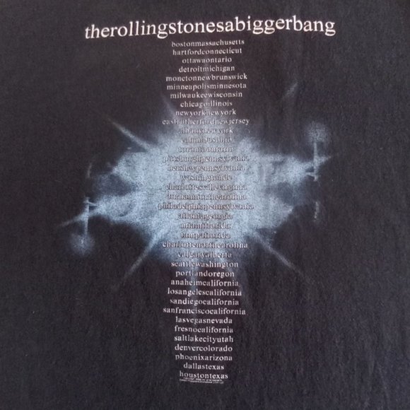 Rolling Stones “A Bigger Bang” concert Tour Black T-Shirt 2005 Large - Picture 8 of 9